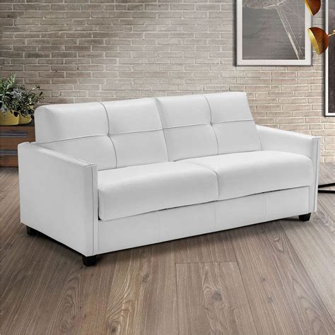 Buy Online White Leather Sofa Bed